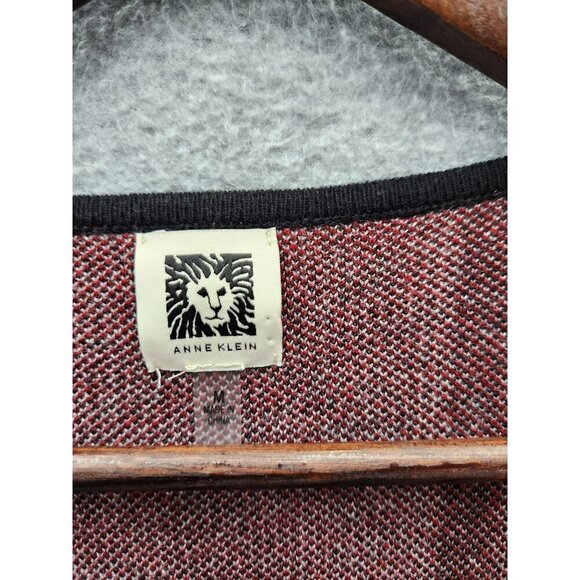 Anne Klein Womens Plaid Long Cardigan Coat With Buckle Closure - Picture 2 of 4